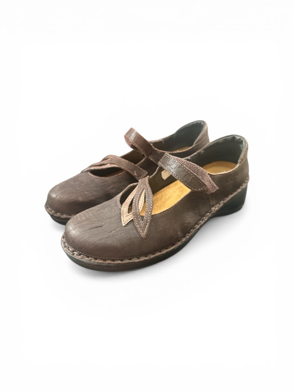 Naot Primrose Brown Leather Women's Size 40 EU Mary Jane Shoes US 9-9.5